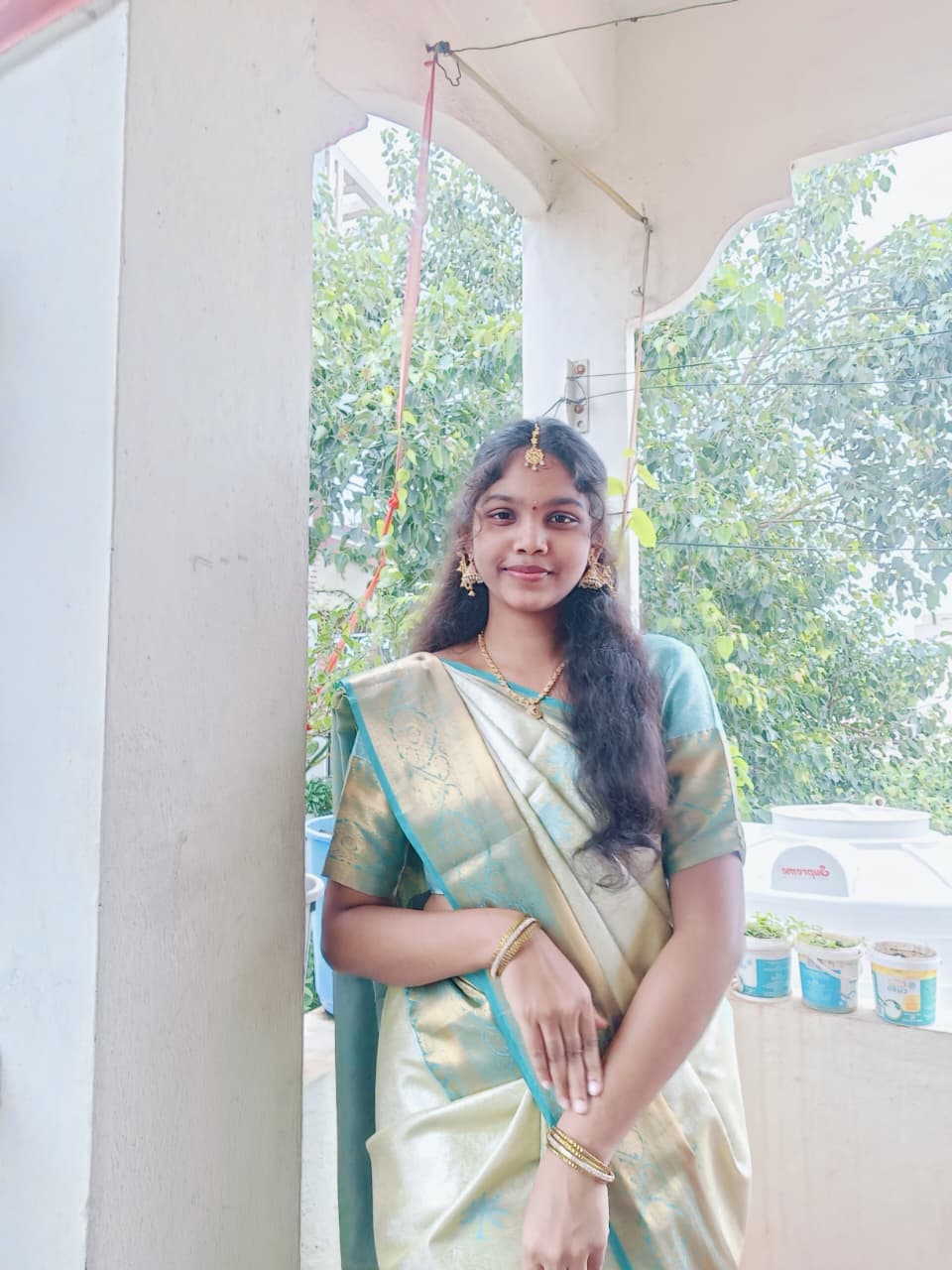 Cyan Saree 1