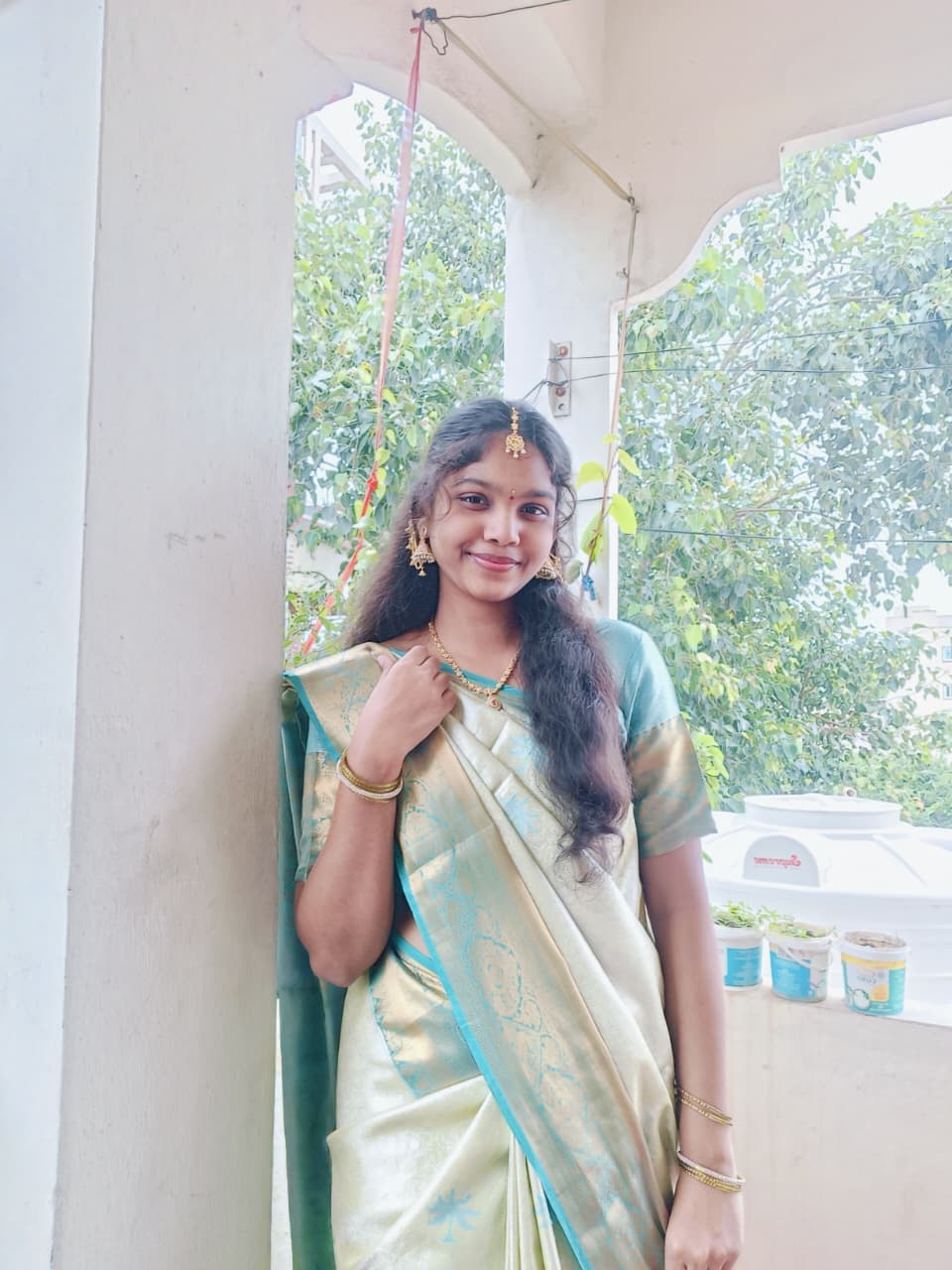 Cyan Saree 2