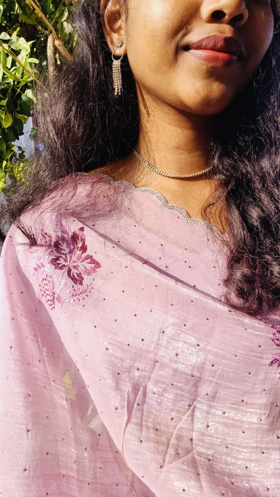 Pink Saree Aesthetic